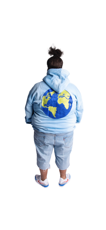 BLUE GLOBAL-WIDE ZIP UP