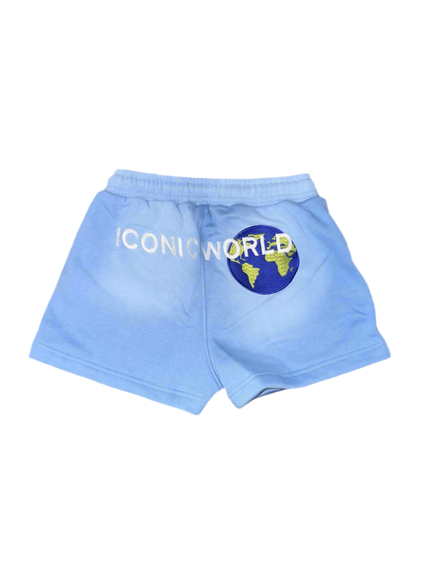 BLUE ICONIC GLOBAL WIDE SHORTS