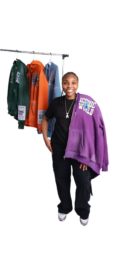 PURPLE GLOBAL-WIDE ZIP UP