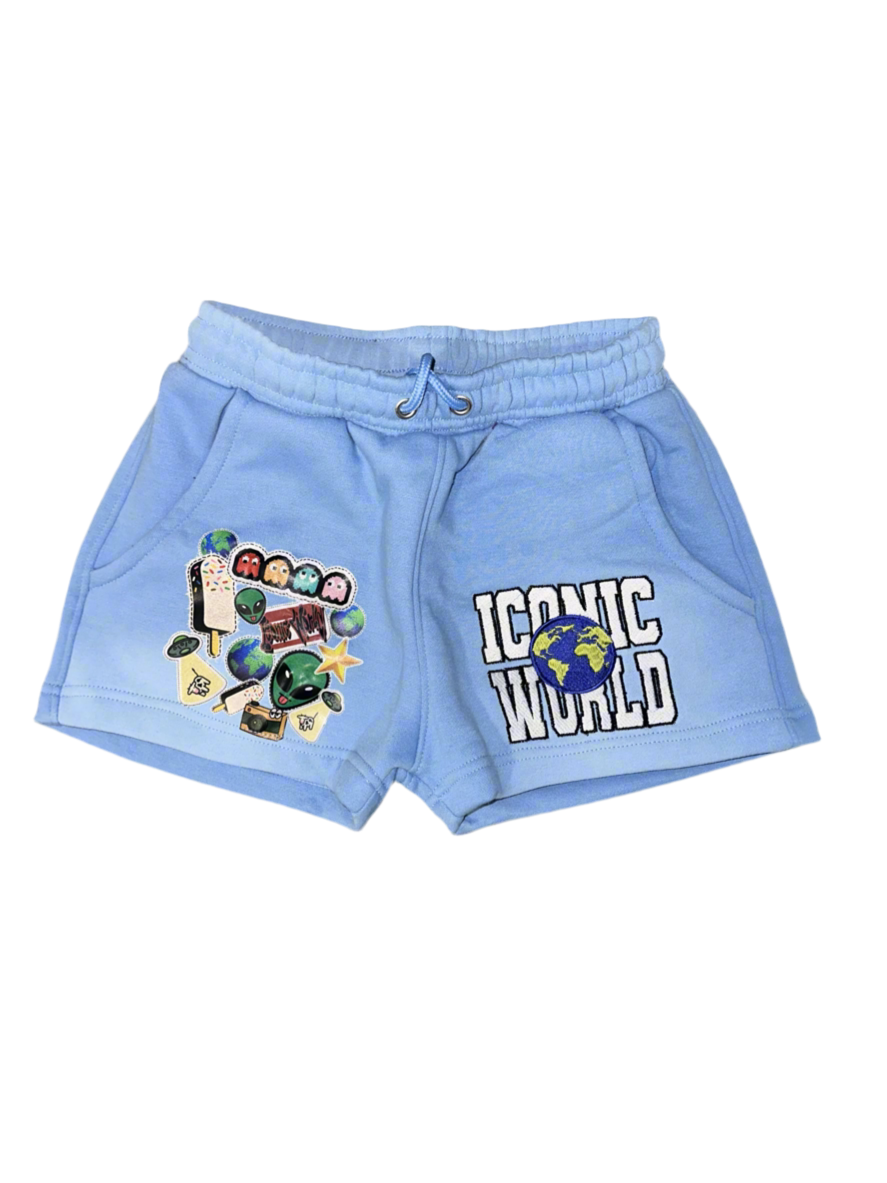 BLUE ICONIC GLOBAL WIDE SHORTS