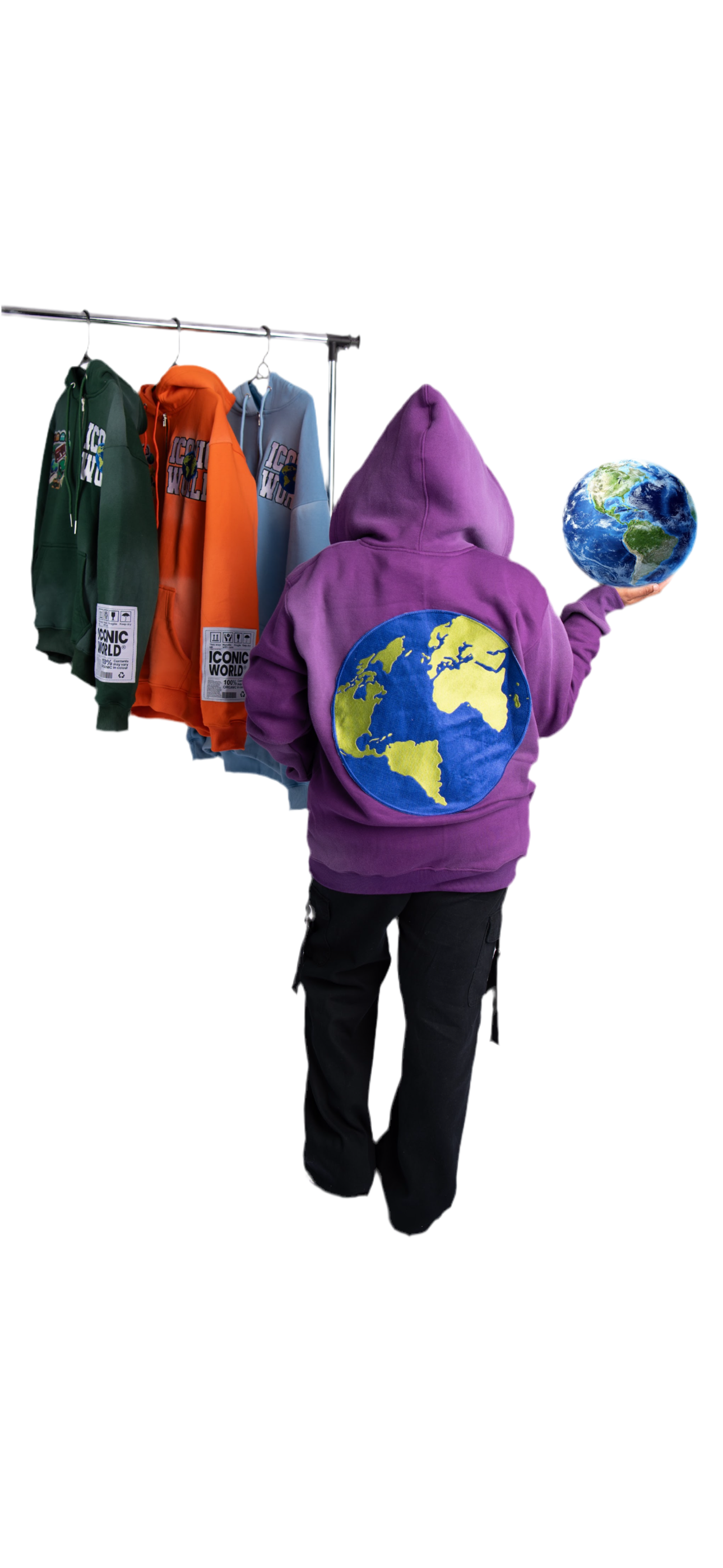 PURPLE GLOBAL-WIDE ZIP UP